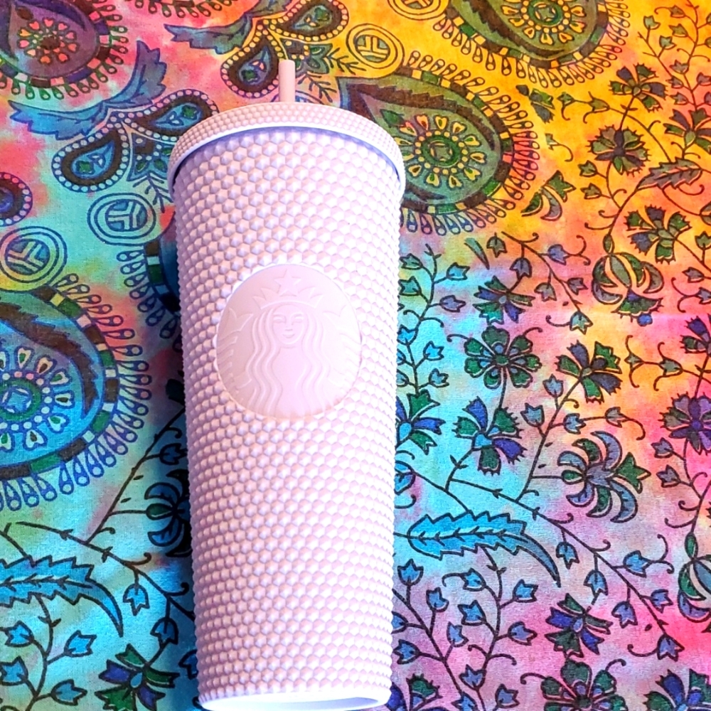 STARBUCKS 24 OZ. STUDDED TUMBLER WITH STRAW